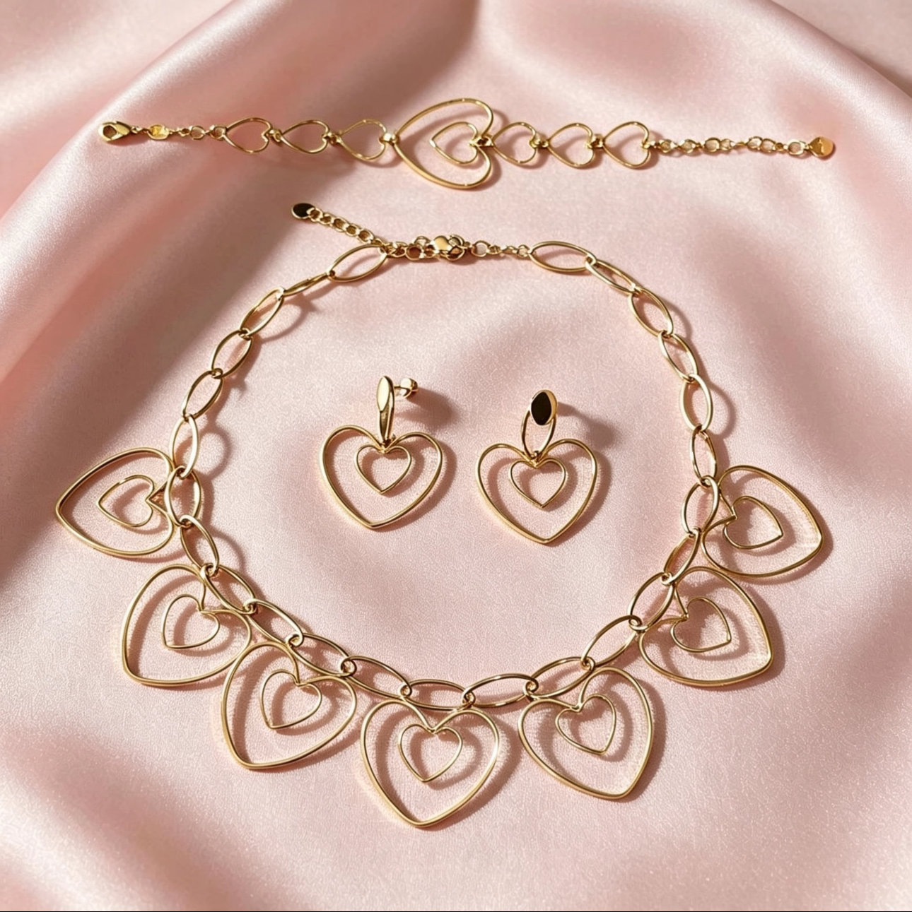 Layered Heart Link Set